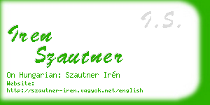 iren szautner business card